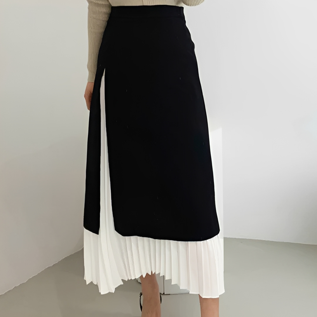 Verna - Eleganter plissierter langer Rock