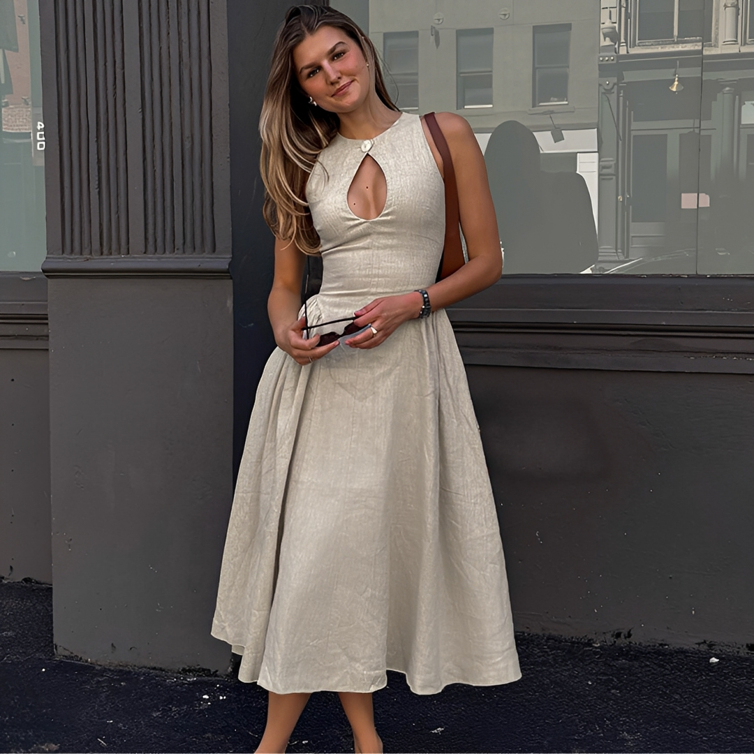Chelou - Gefaltetes Maxikleid