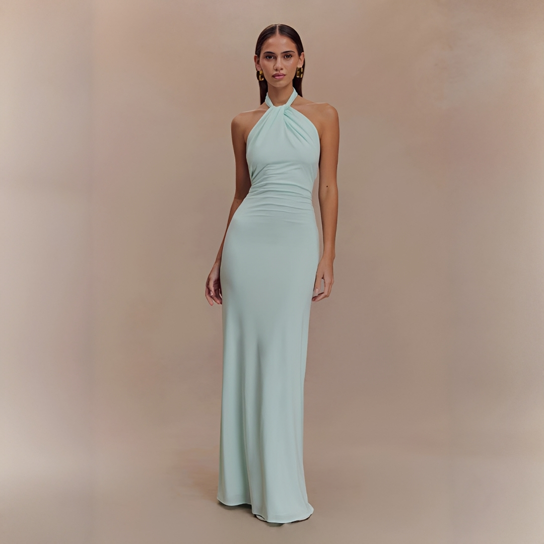 Mabel - Elegantes rückenfreies Maxikleid