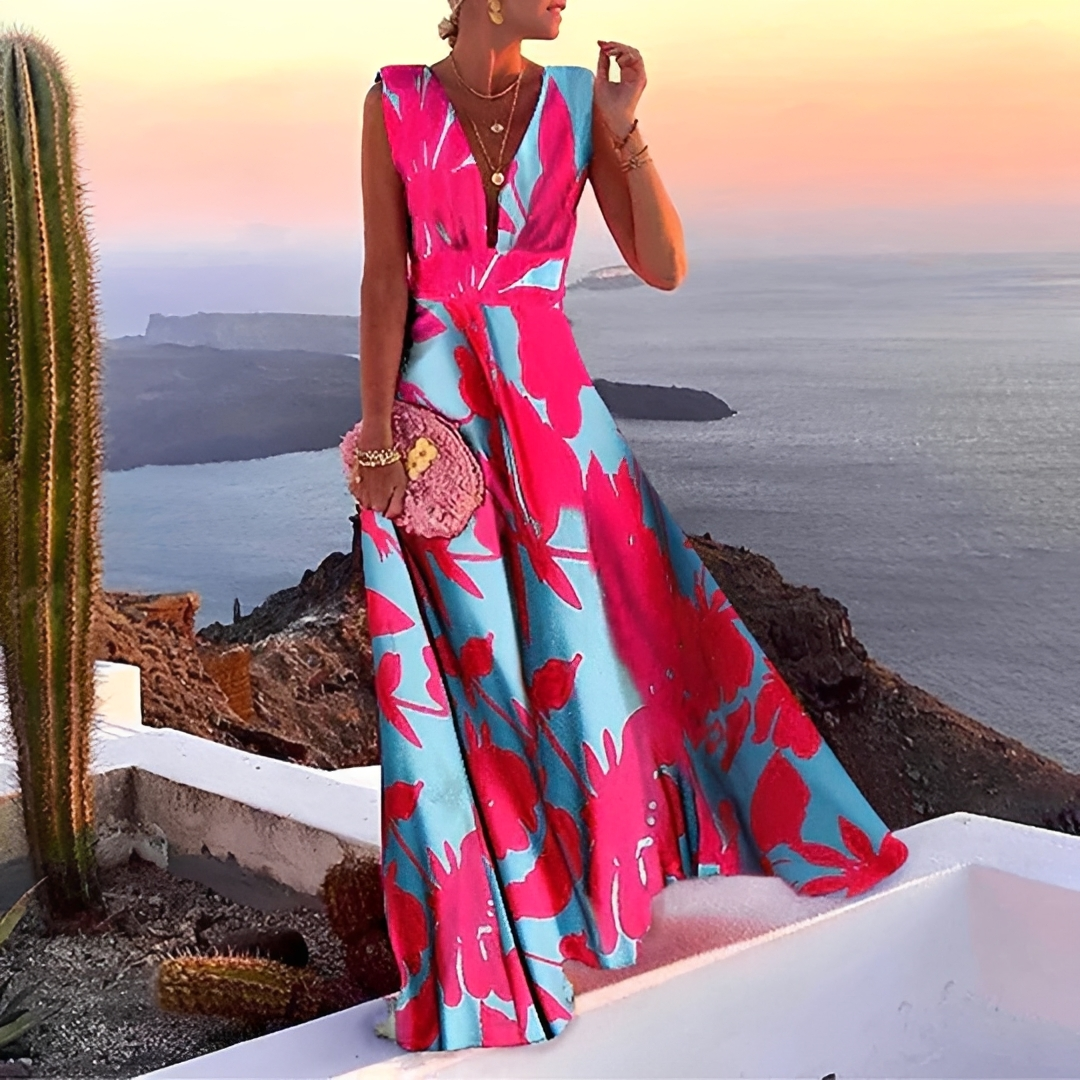 Lilyana - Stilvolles ärmelloses Maxikleid