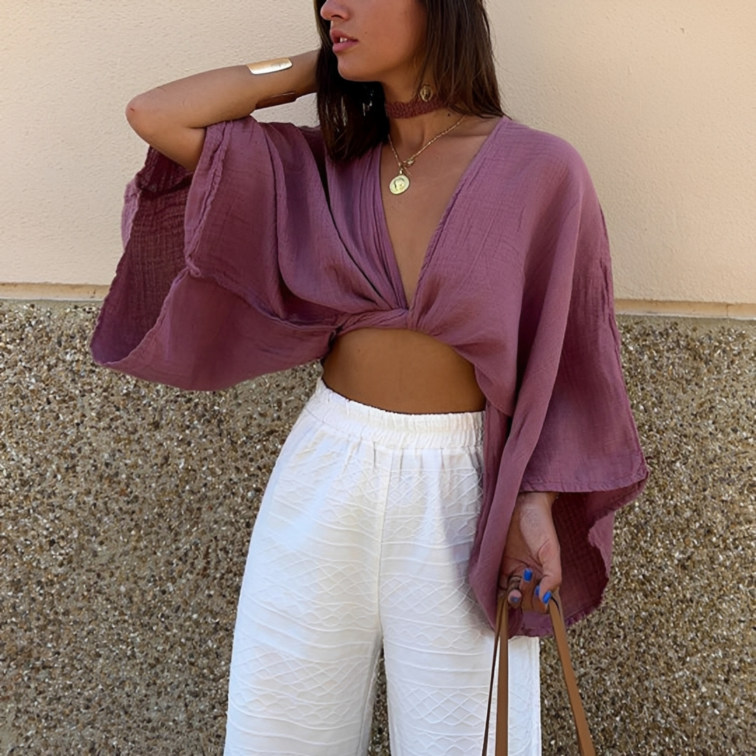 Arabella - Stilvolle Bluse mit Krawattenfront