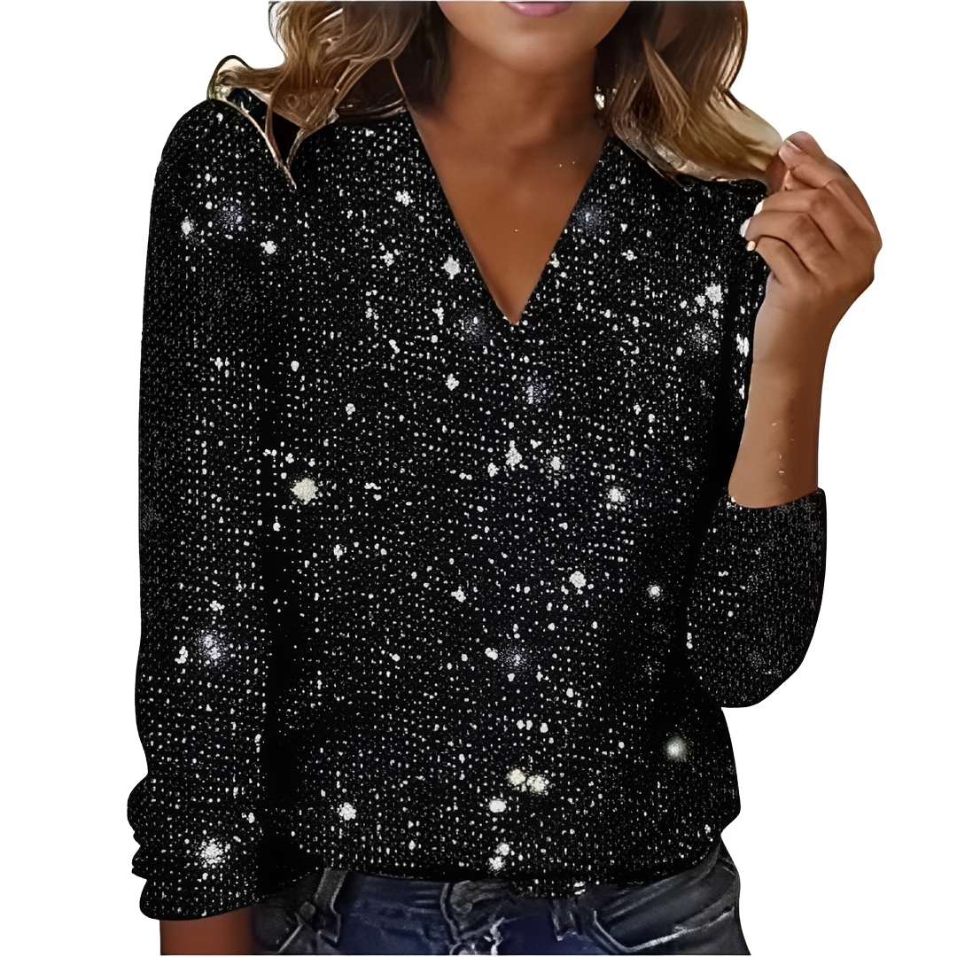 Casandra - Glitzerndes modernes Top für Damen