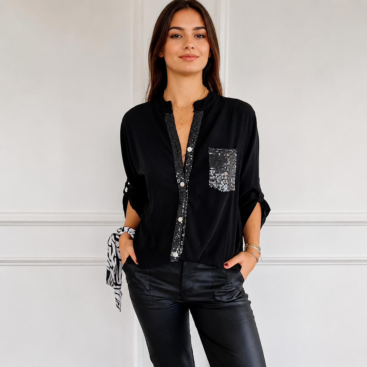 Chalise - Schicke Bluse mit Knopfleiste
