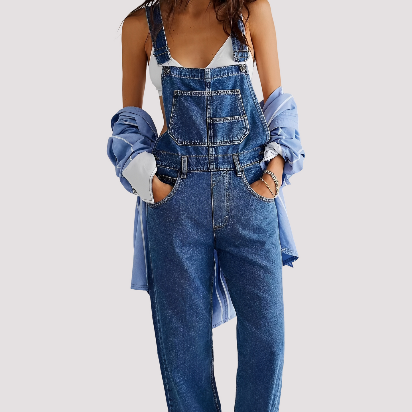 Sophie - Bequemer, locker geschnittener Jeans-Jumpsuit für Damen