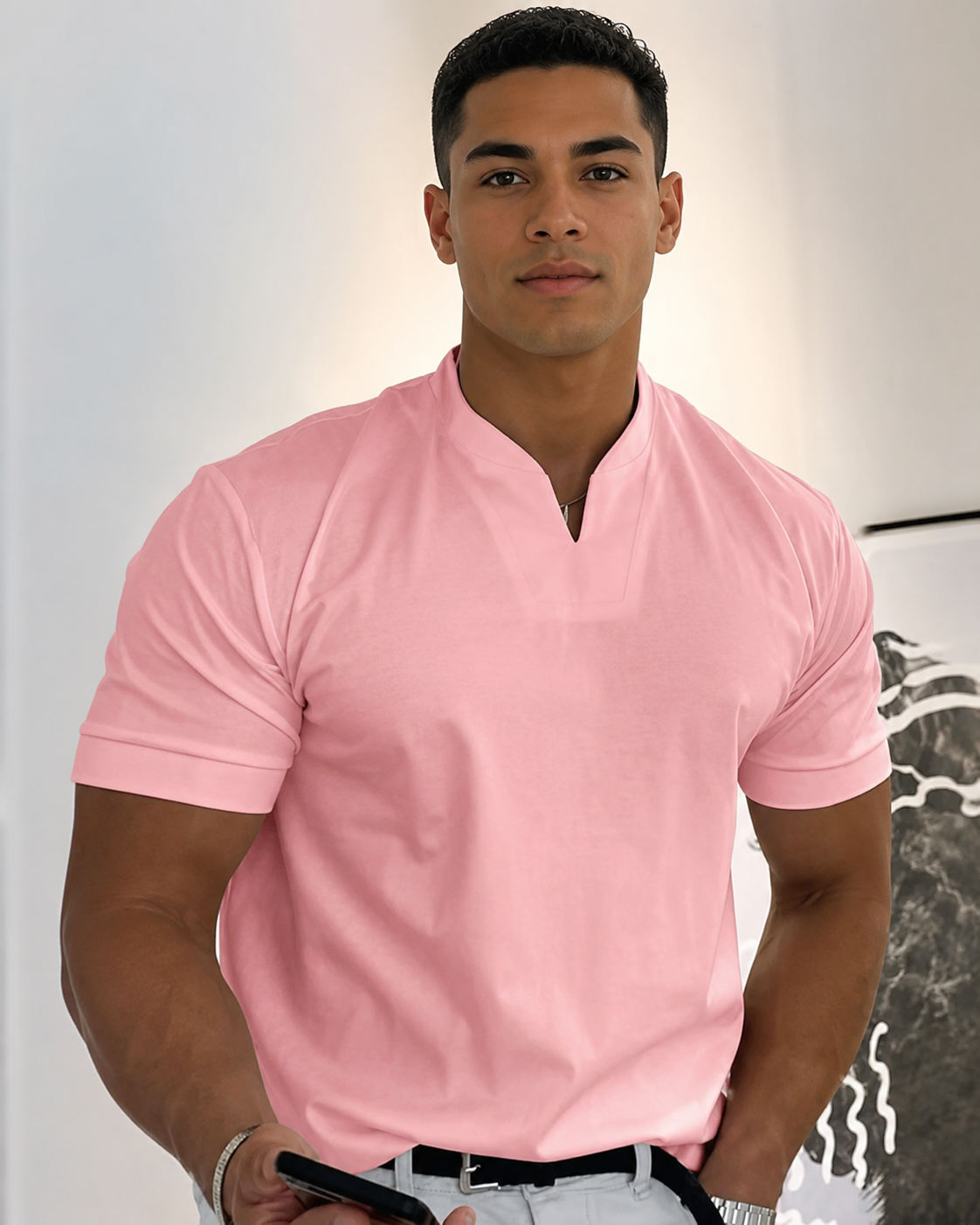 Cédric - Lockeres V-Neck-Shirt