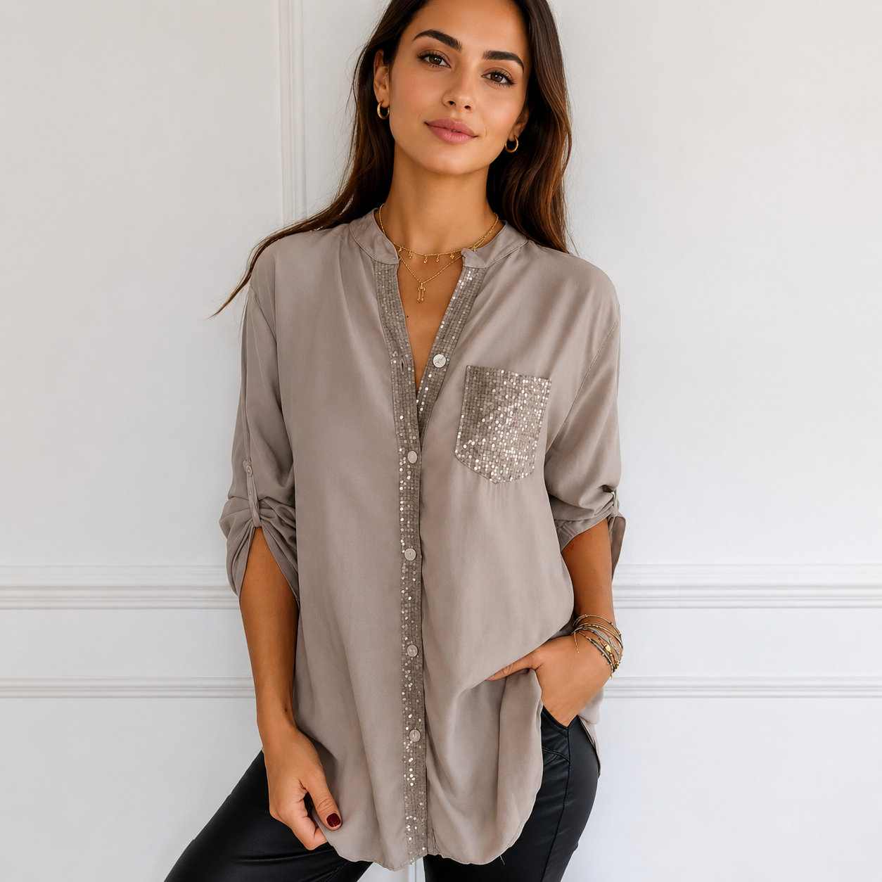 Chalise - Schicke Bluse mit Knopfleiste
