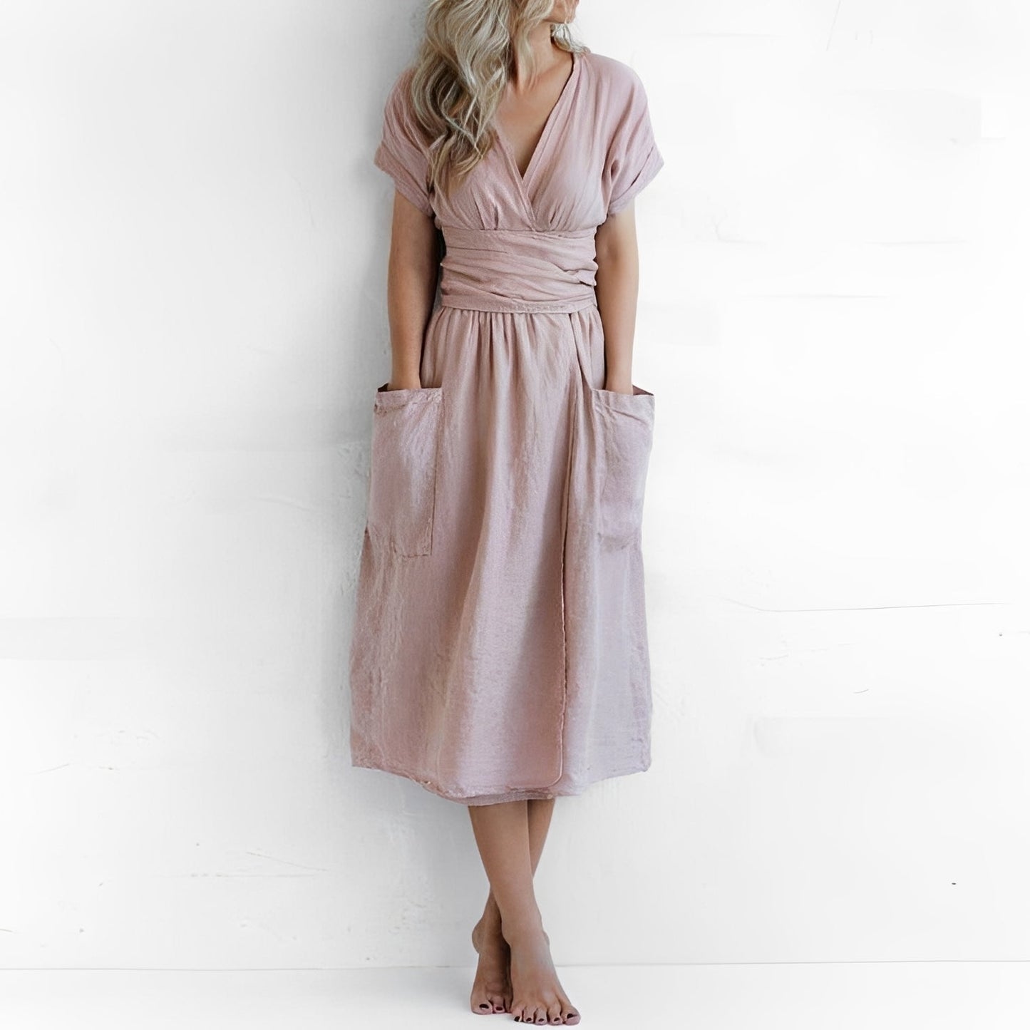 Sasha - Bequemes Wickelkleid mit Taschen