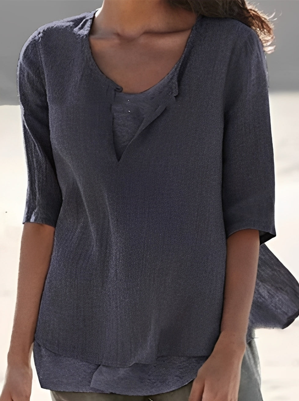 Shania - Stilvolle Damenbluse im Lagenlook