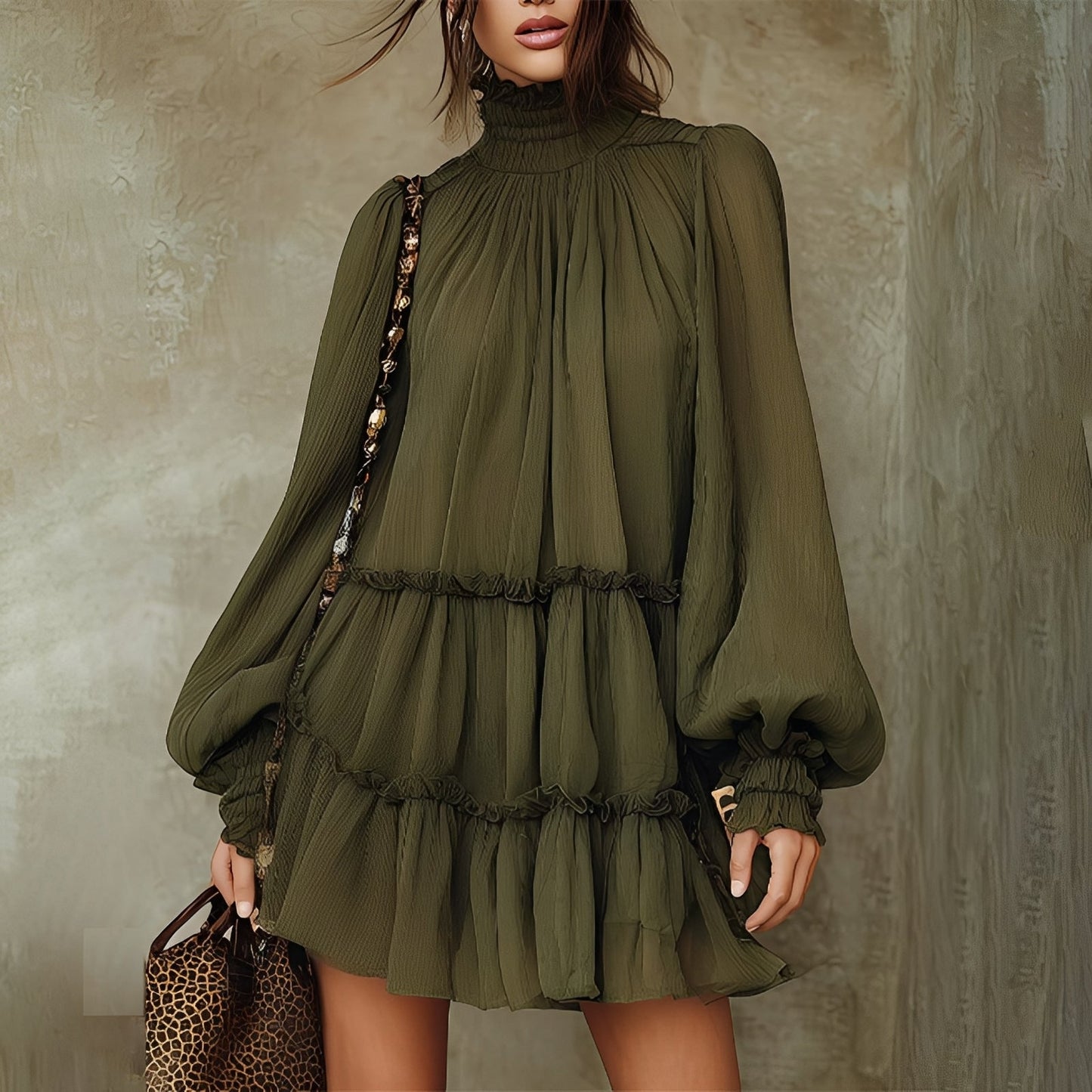 Mayeth - Elegantes Ruffle-Minikleid