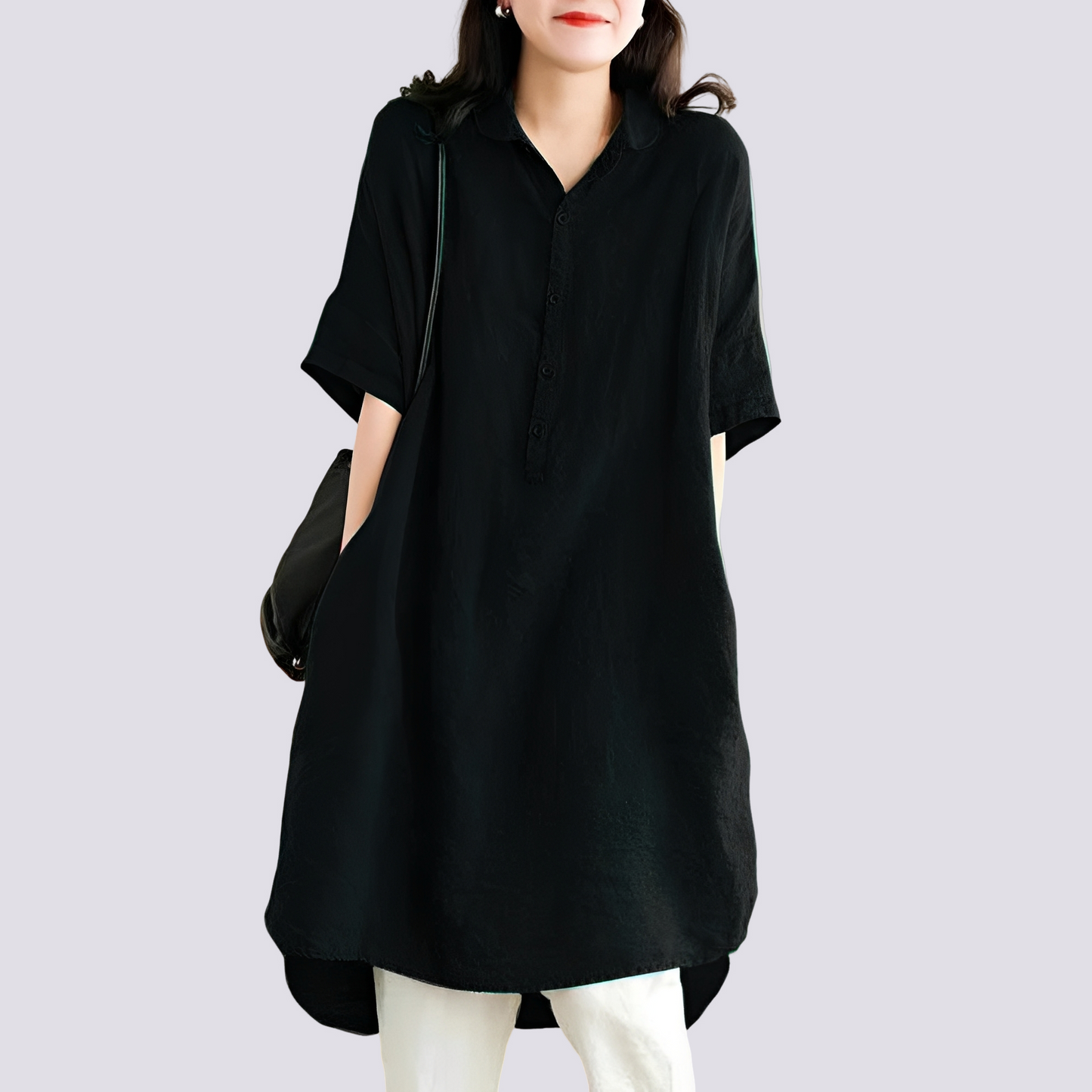 Deborah - Bequem geschnittenes Damenhemdkleid