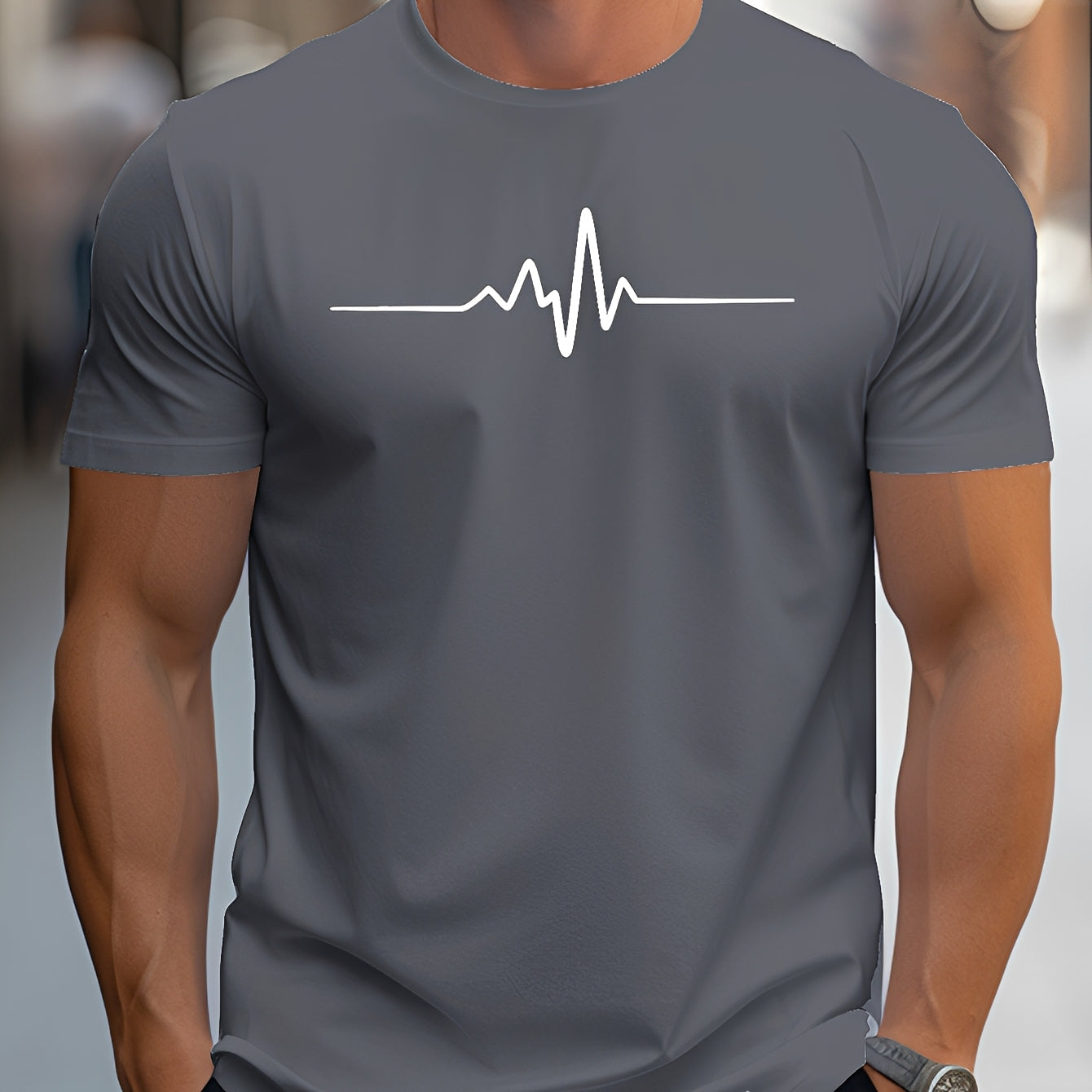 Russell - Eng anliegendes T-Shirt mit Aufdruck für Herren