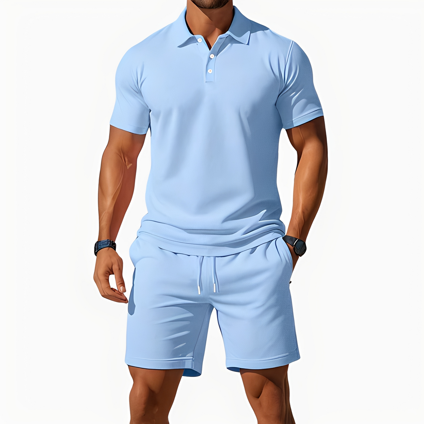 Aldrin - Ensemble Polo und Short trendig für Herren