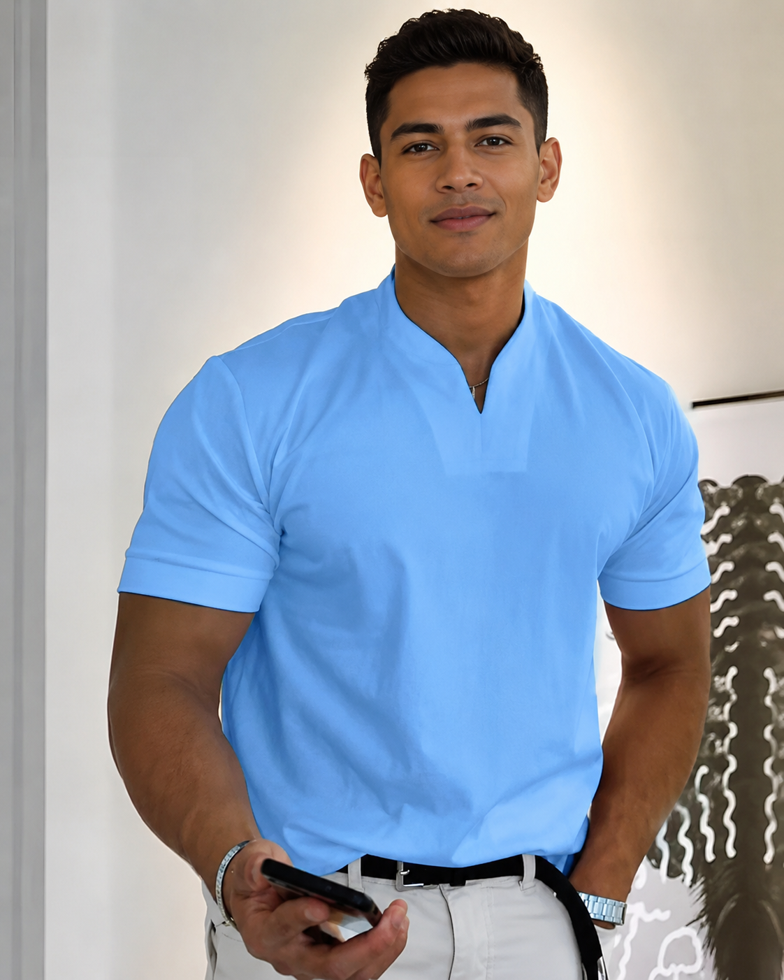 Cédric - Lockeres V-Neck-Shirt