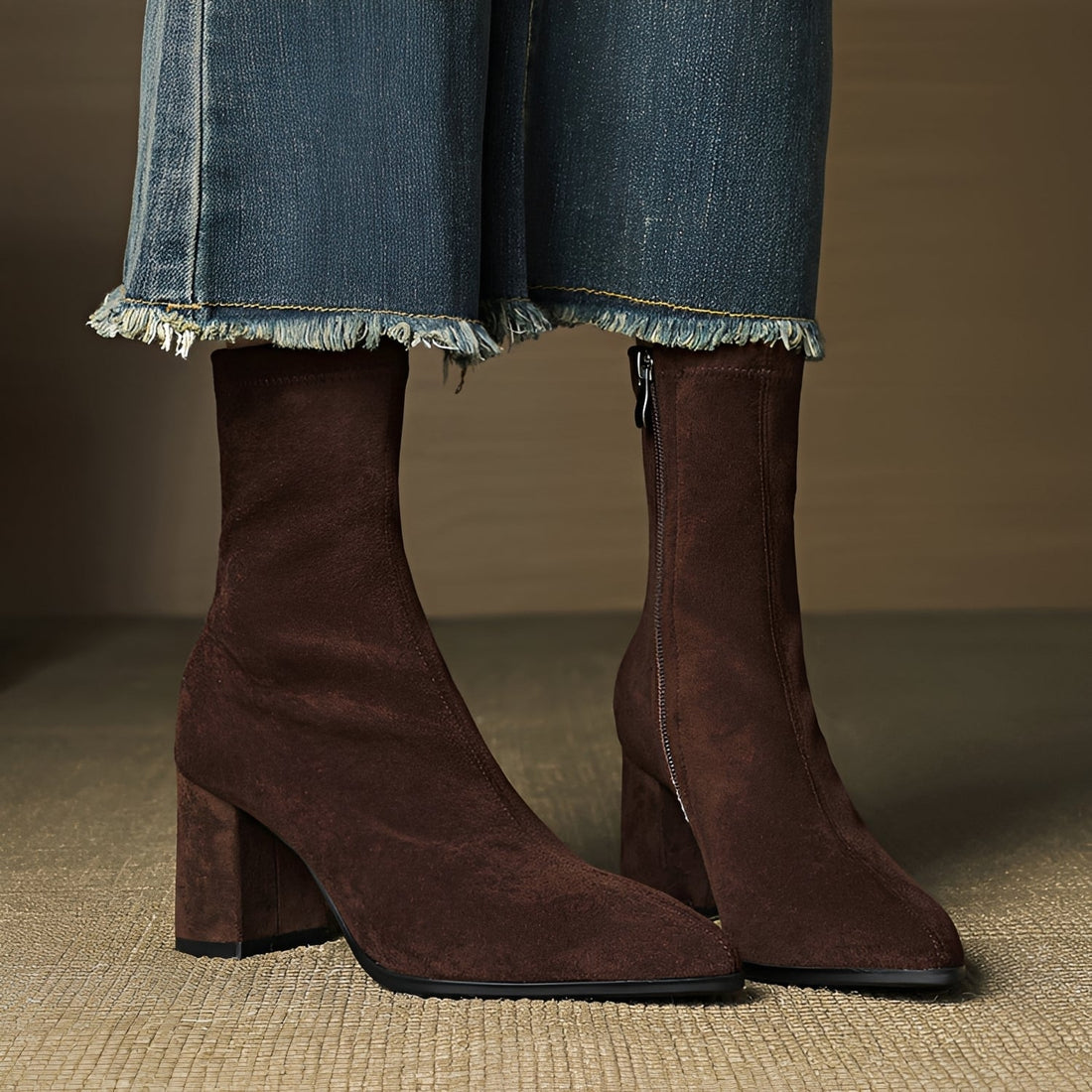 Mikayla - Bequeme Stiefel mit Absatz und Reißverschluss
