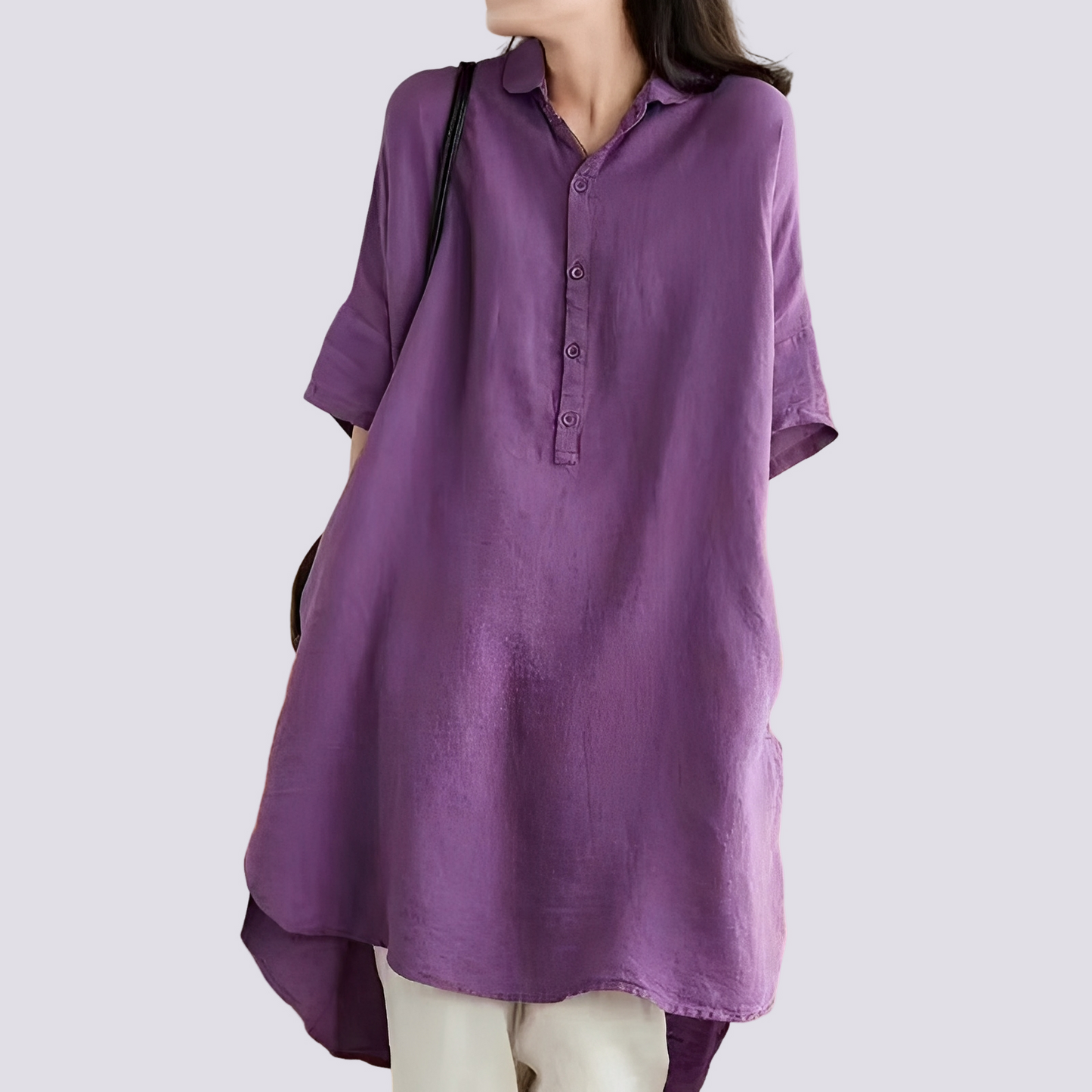 Deborah - Bequem geschnittenes Damenhemdkleid