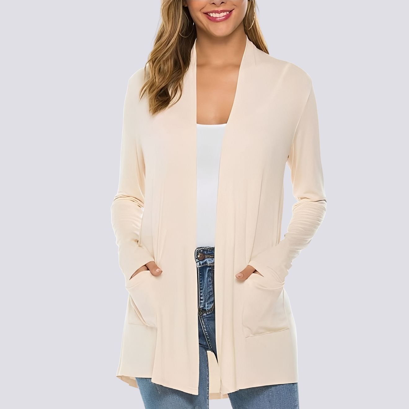 Bertha - Bequeme Jacke mit langen Ärmeln