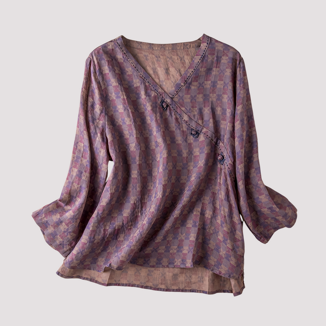 Monica - Stilvolle Damenbluse mit Blumendruck