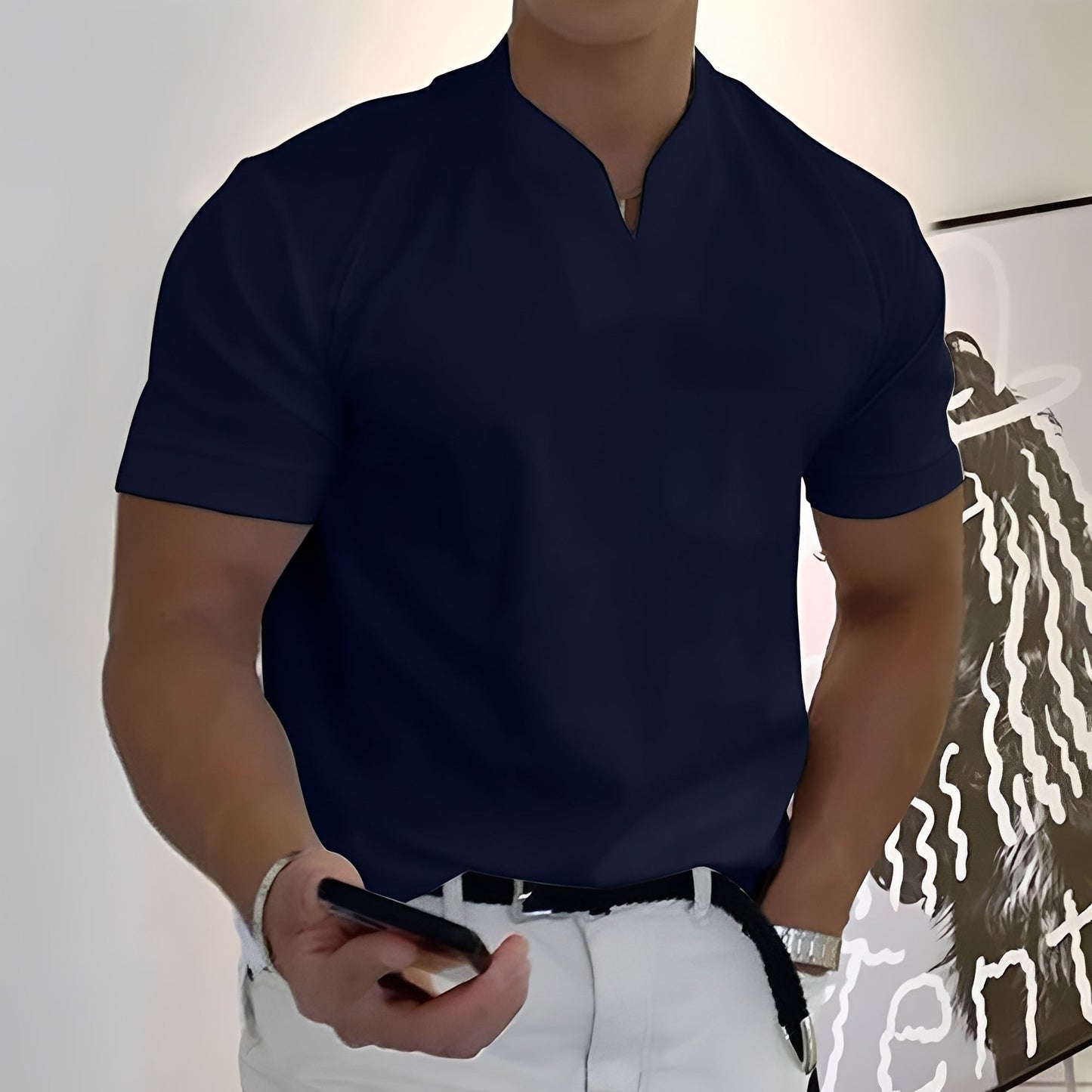 Joel - Herrenhemd mit flexiblem Bund für einen lässigen Look