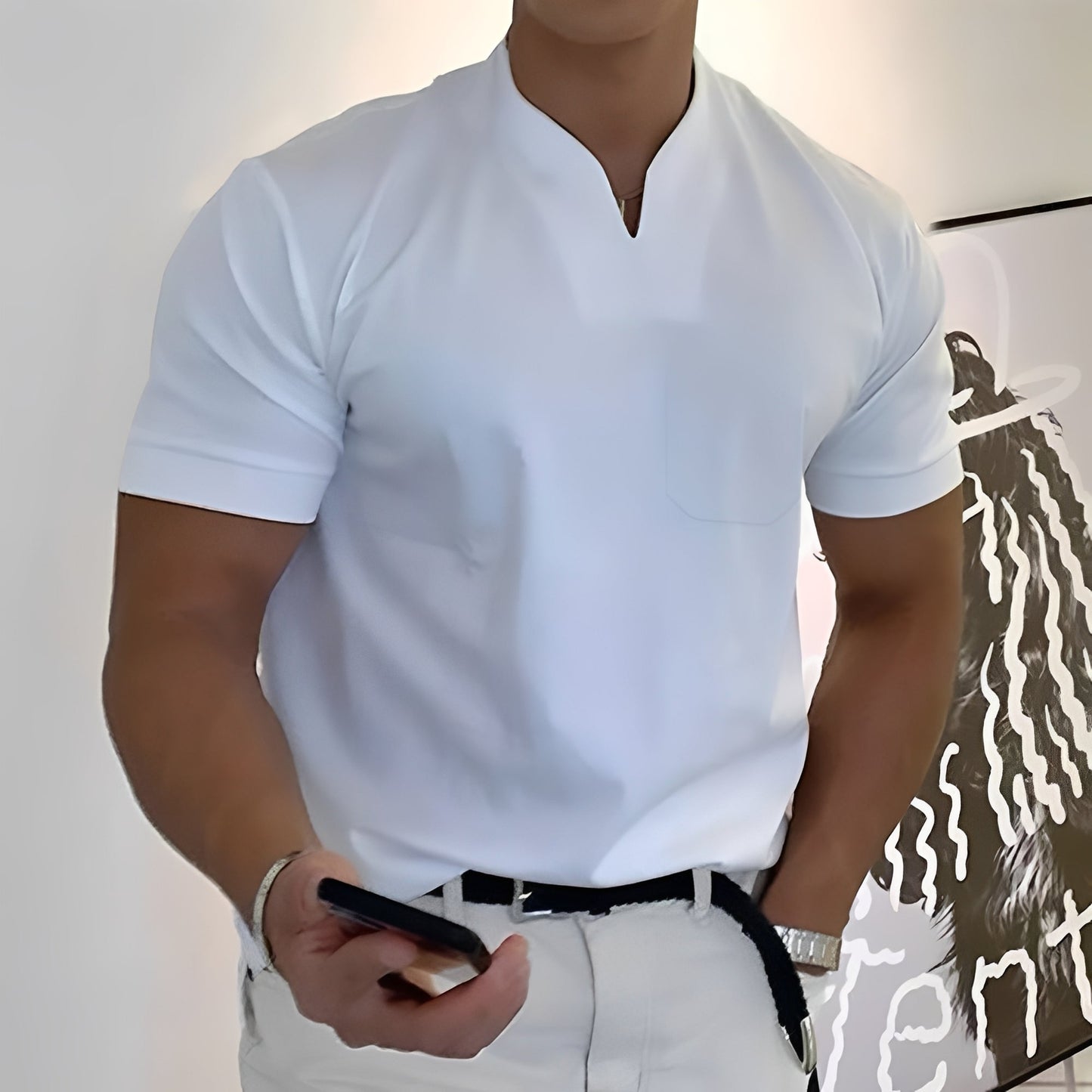Joel - Herrenhemd mit flexiblem Bund für einen lässigen Look