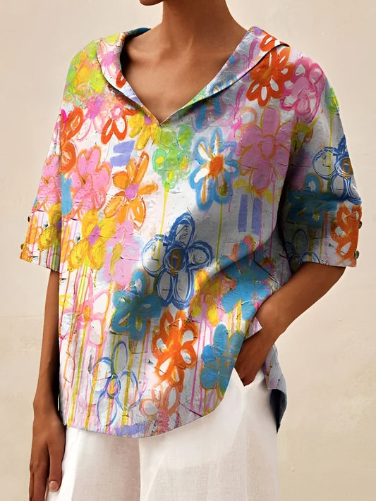 Angie - Bequeme, weit geschnittene Damenbluse