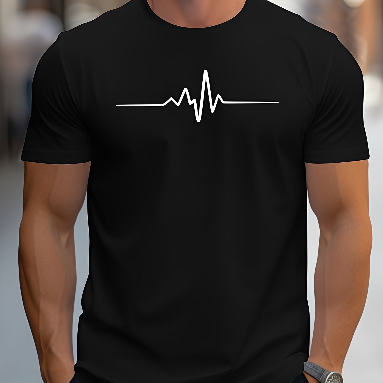 Russell - Eng anliegendes T-Shirt mit Aufdruck für Herren