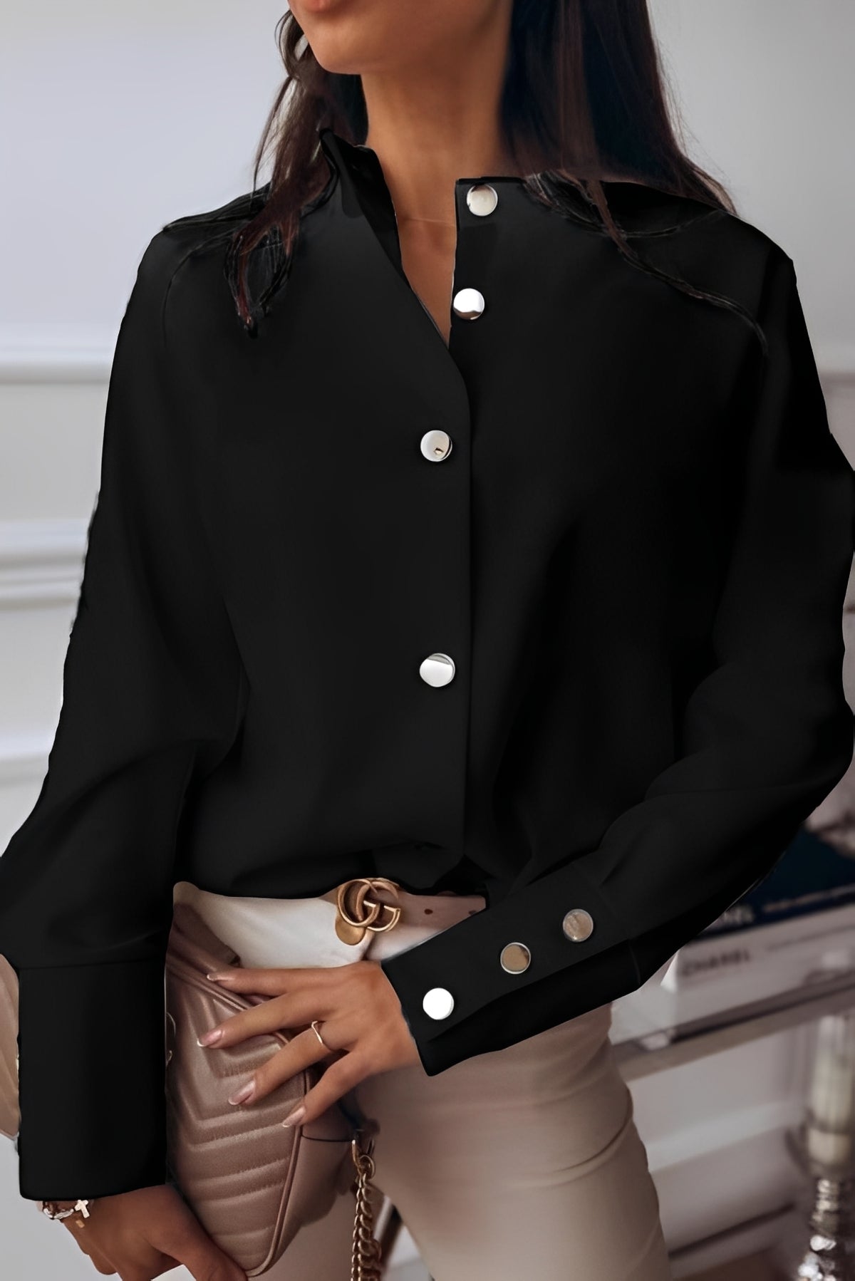 Ashley - Elegante Langarm-Bluse