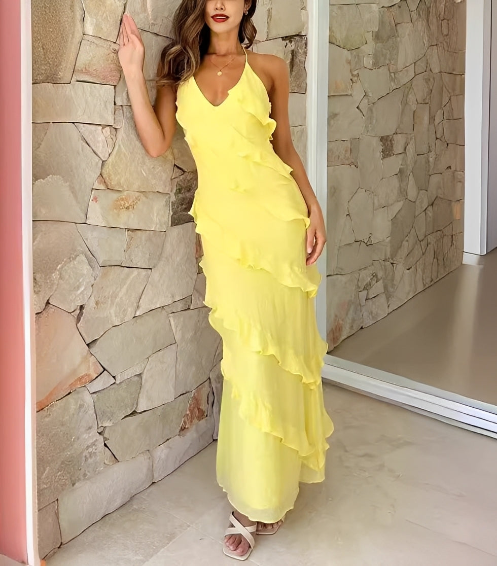 Ashley - Elegantes Maxikleid mit Volants