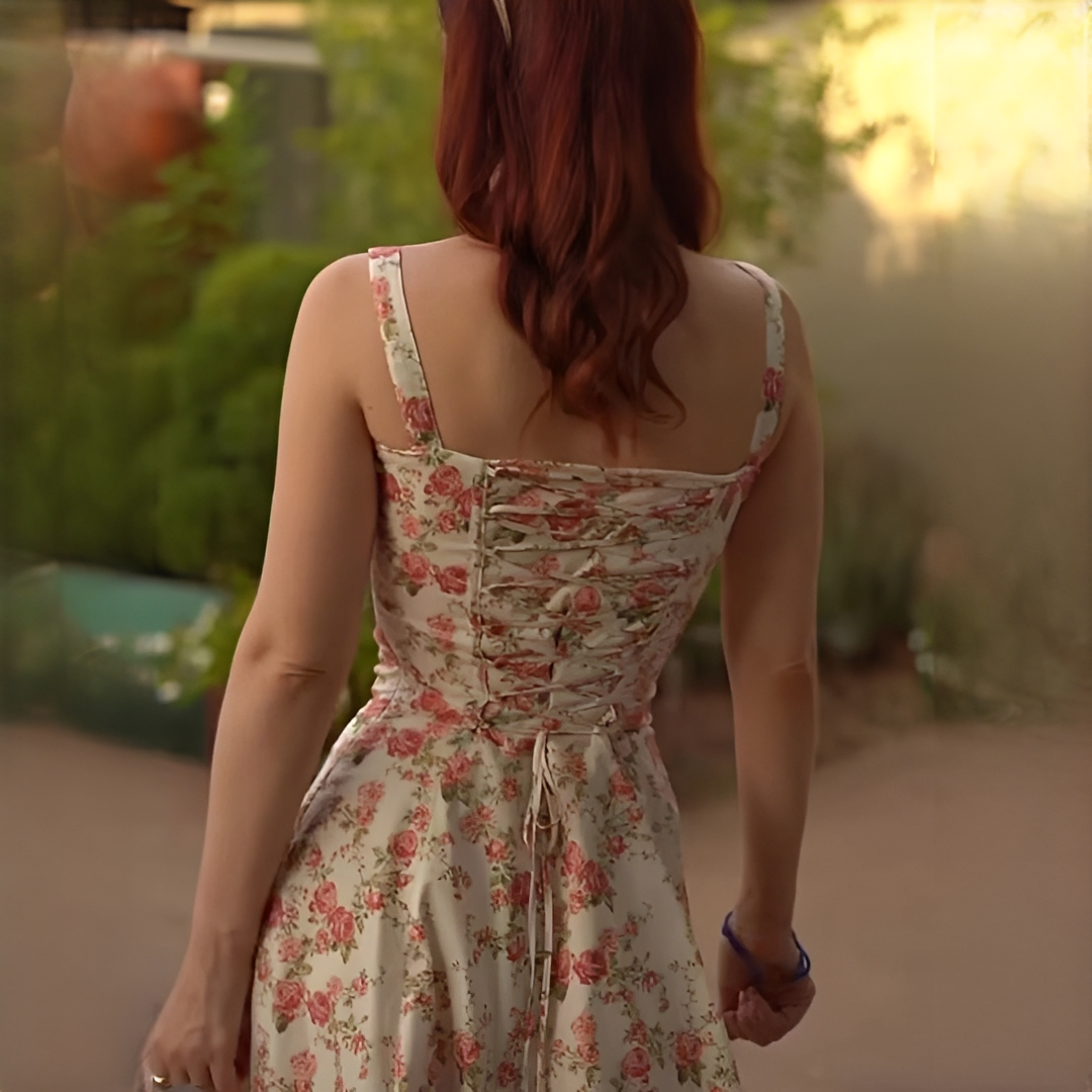 Quinny - Blumen-Midi-Kleid