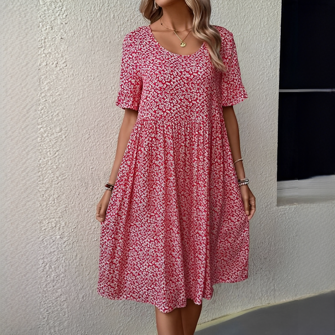 Janina – Rundhalskleid Damen – ideal für sonnige Tage