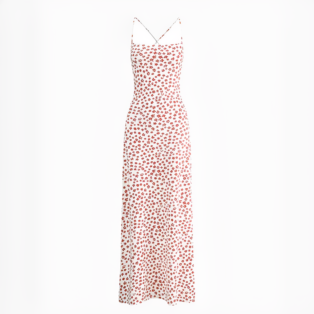 Emily - Trägeriges fließendes langes Kleid