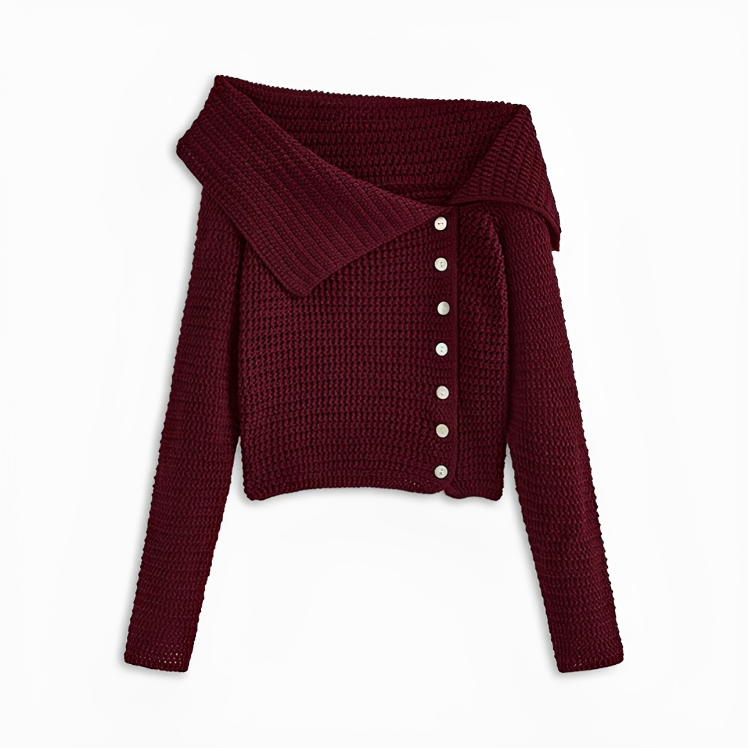 Ginalyn - Asymmetrischer Off-Shoulder-Pullover