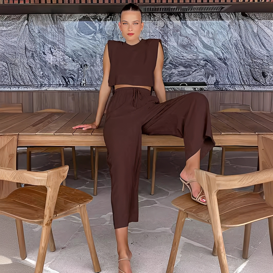 Meavel - Modische weite Hosen und Top Set