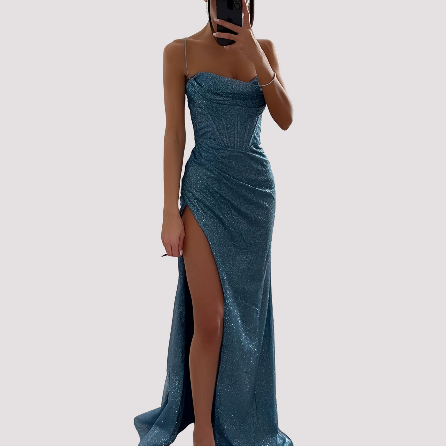 Bonnie - Edles Maxikleid mit Schlitz