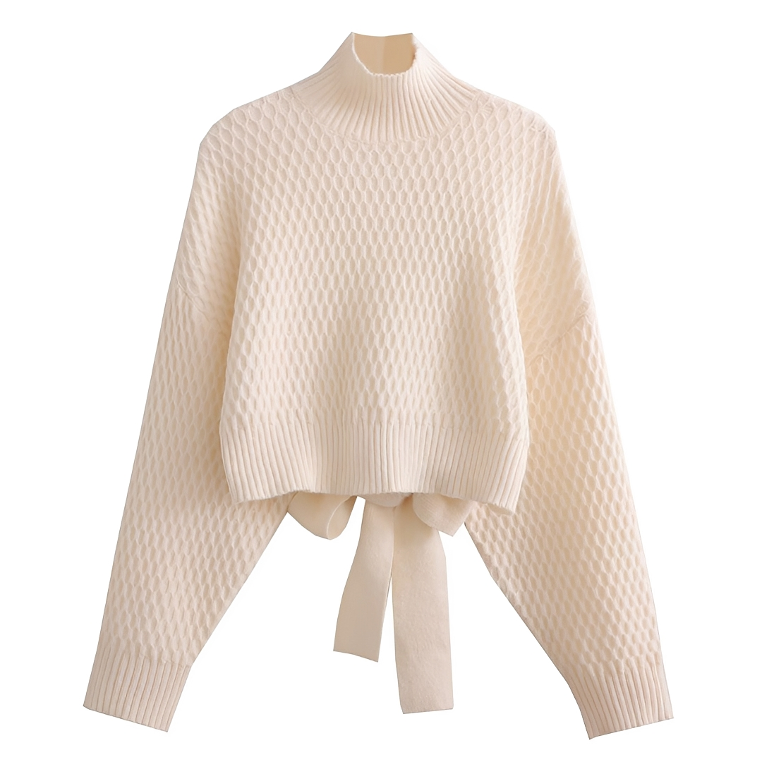 Adelyn - Trendiger Pullover mit Schleifenband