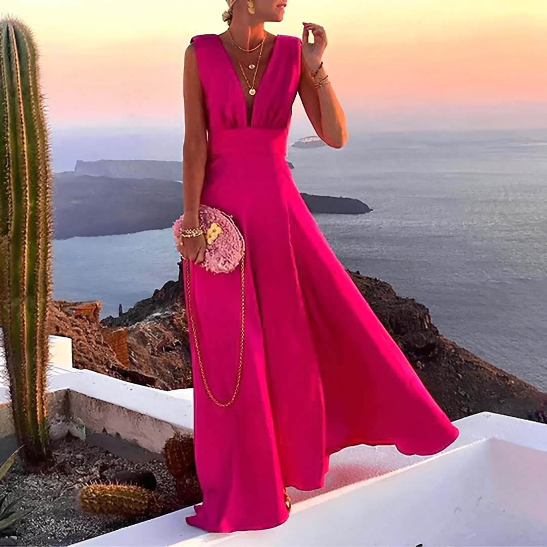 Lilyana - Stilvolles ärmelloses Maxikleid