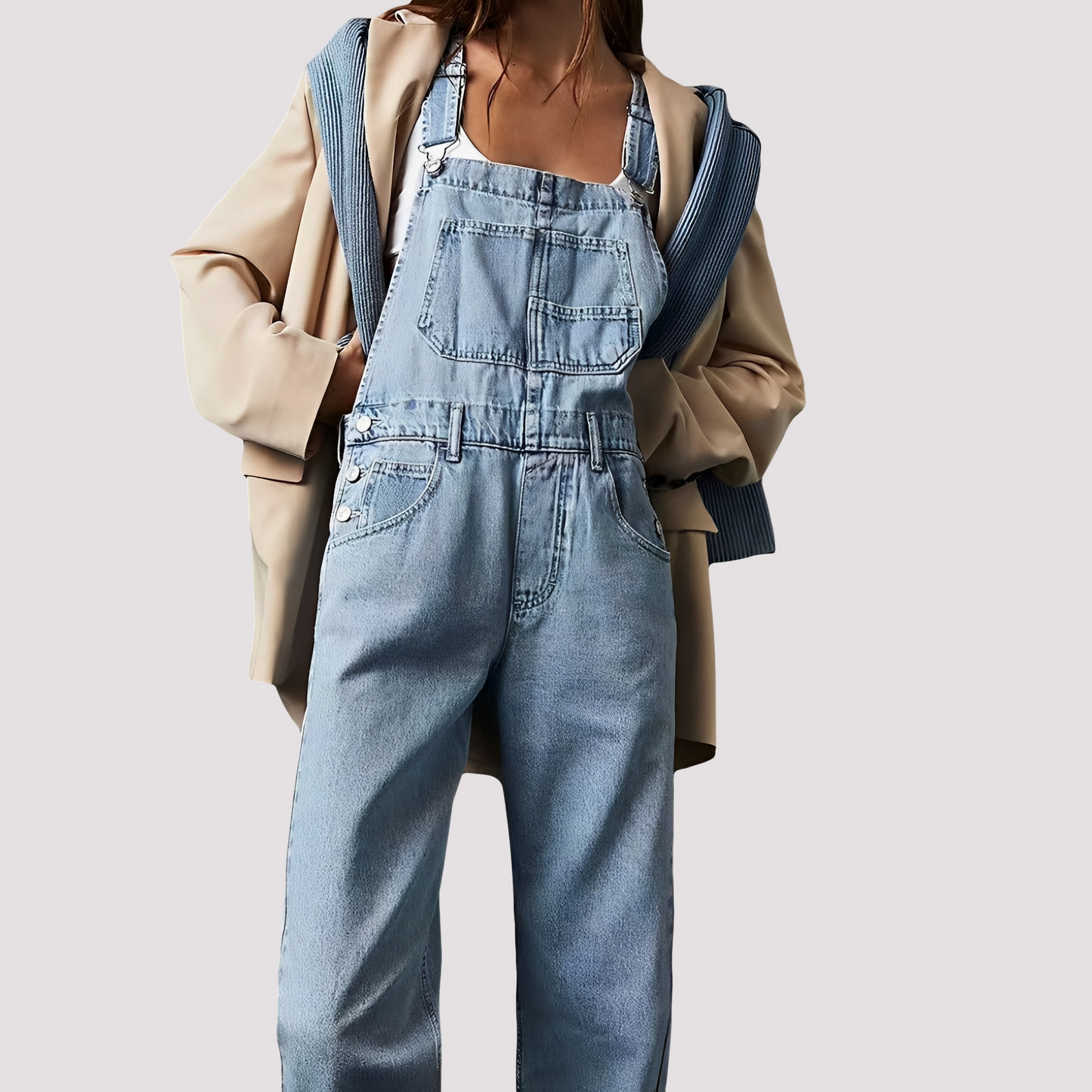 Sophie - Bequemer, locker geschnittener Jeans-Jumpsuit für Damen