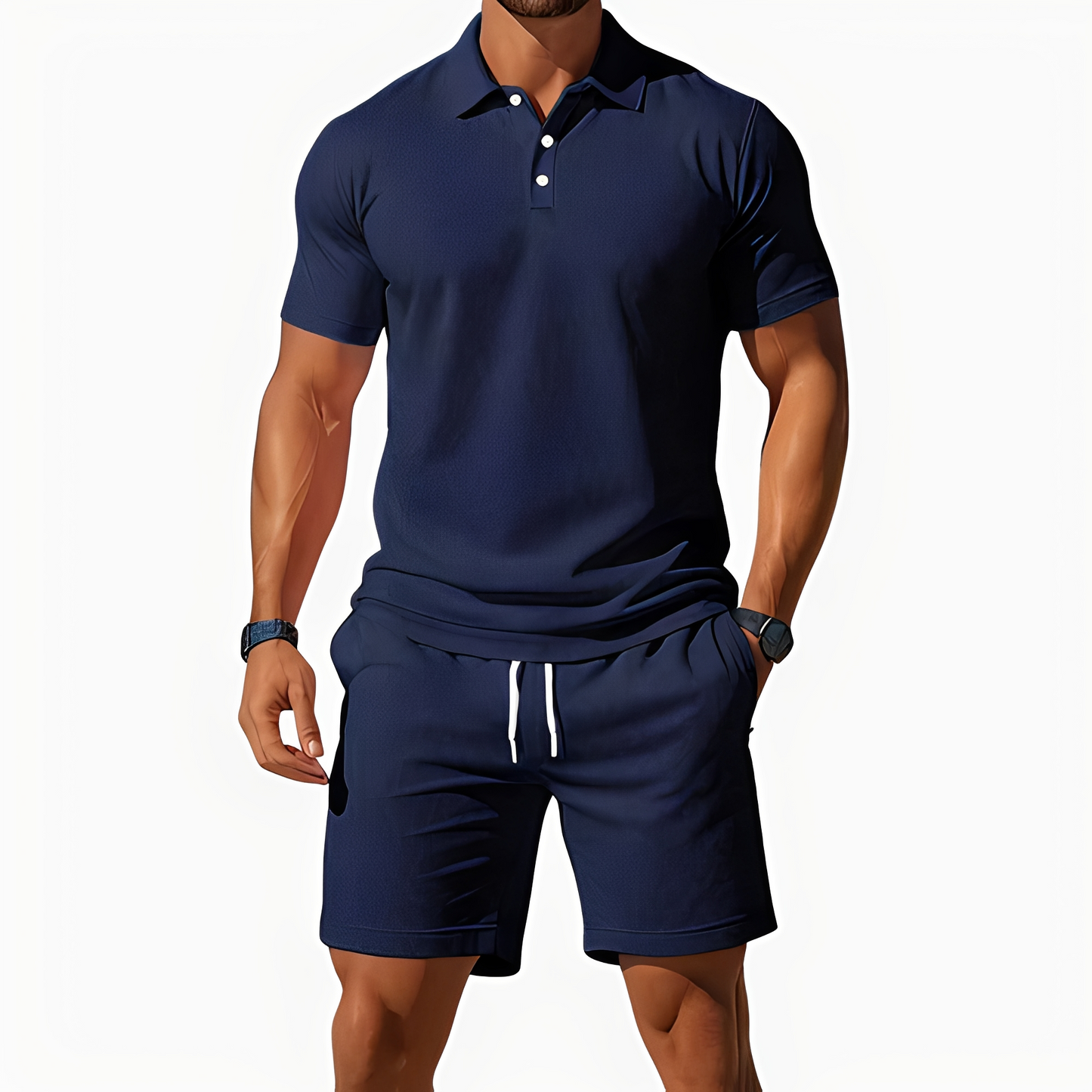 Aldrin - Ensemble Polo und Short trendig für Herren