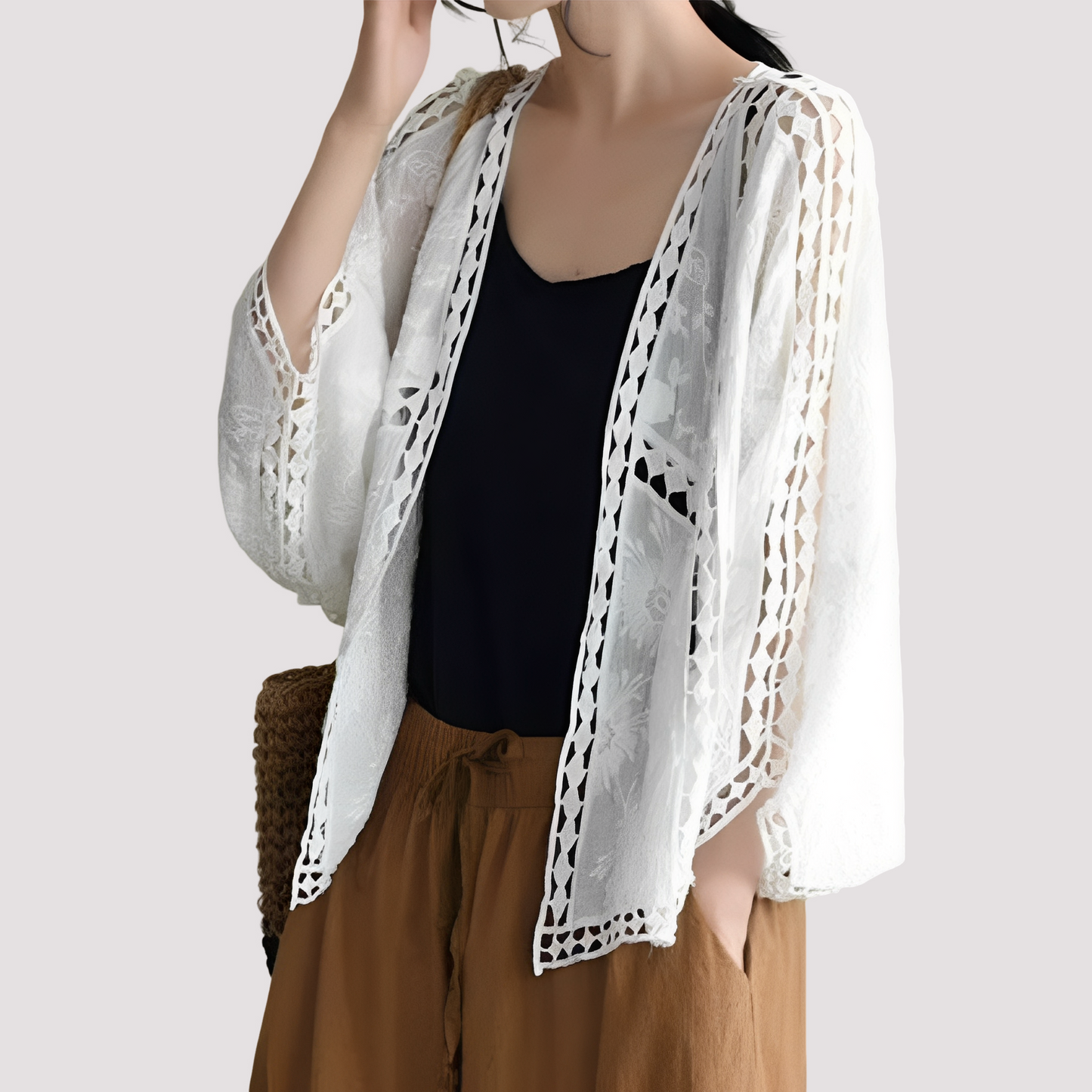 Connie - Damen Cardigan mit Cut-Out Stil