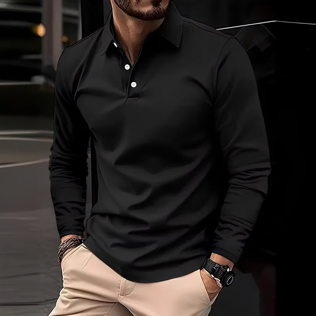 Conner – Herren-Poloshirt mit langen Ärmeln – Komfortabel & lässig