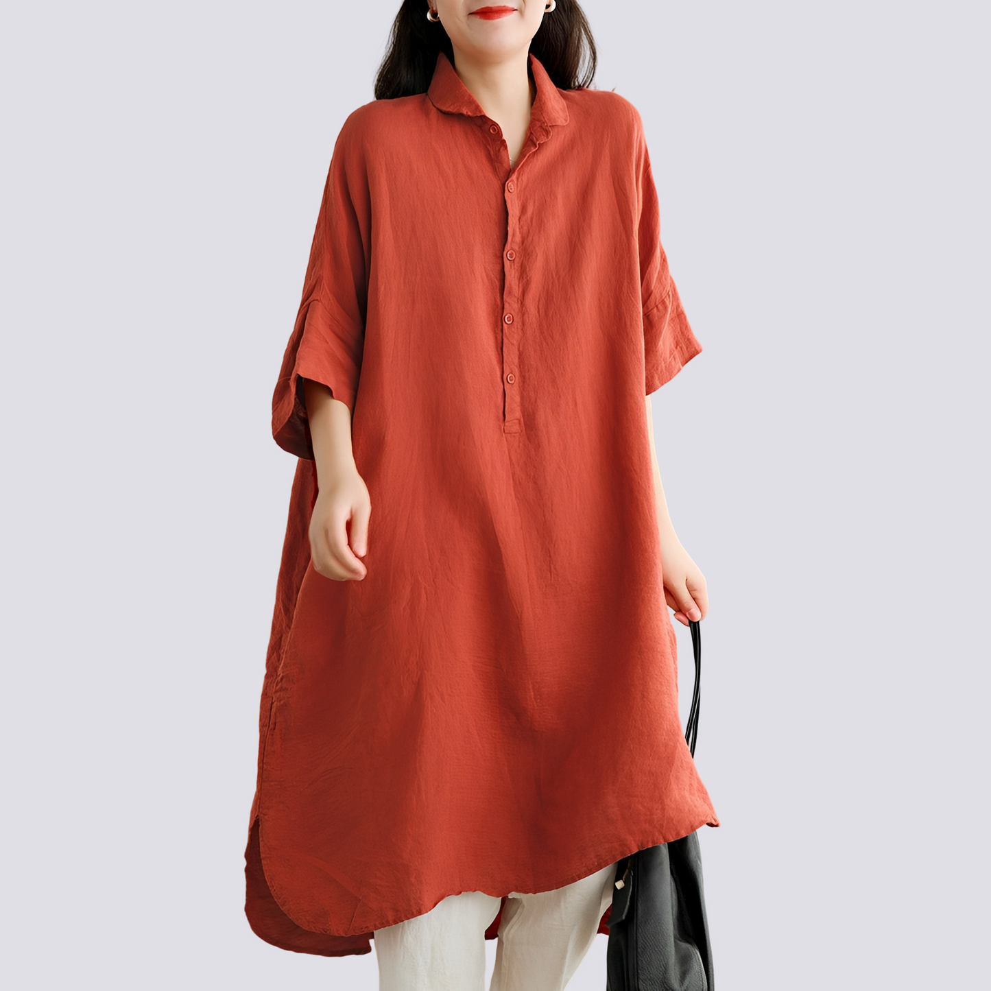Deborah - Bequem geschnittenes Damenhemdkleid