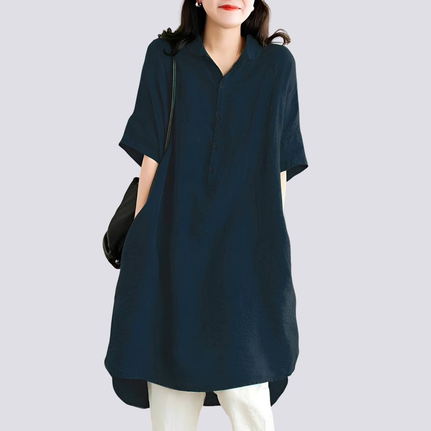Deborah - Bequem geschnittenes Damenhemdkleid