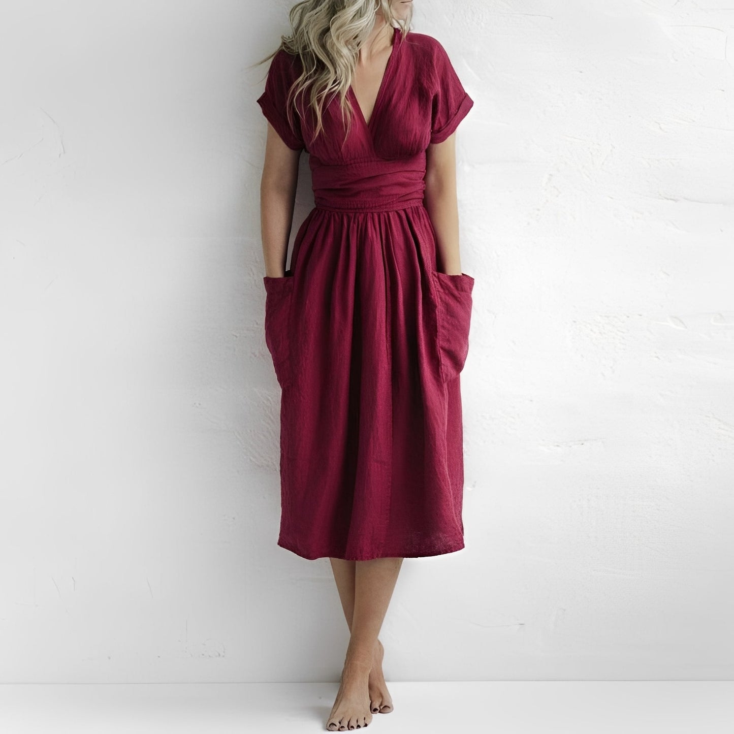 Sasha - Bequemes Wickelkleid mit Taschen
