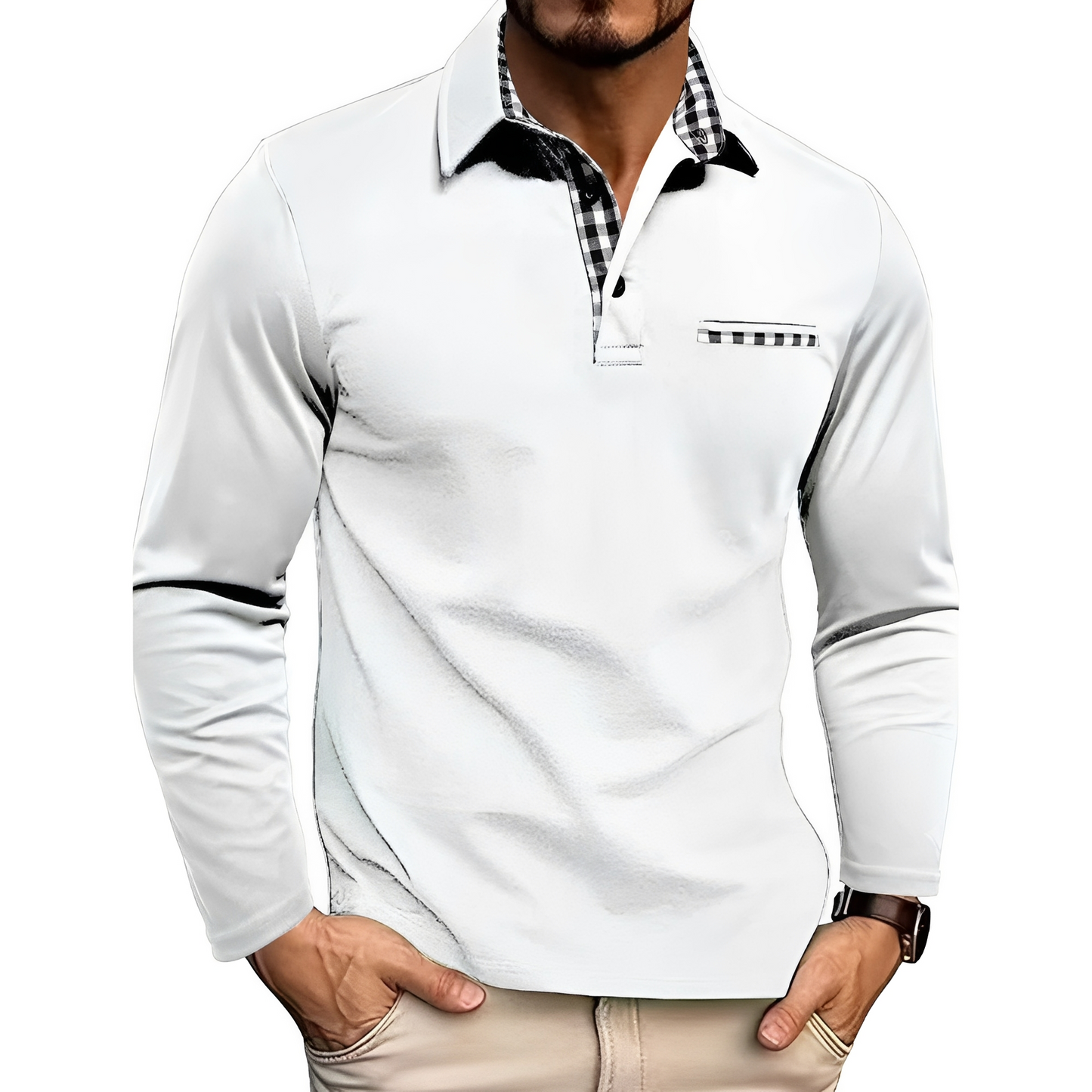 Gerald - Stilvolles Langarm-Poloshirt für Herren