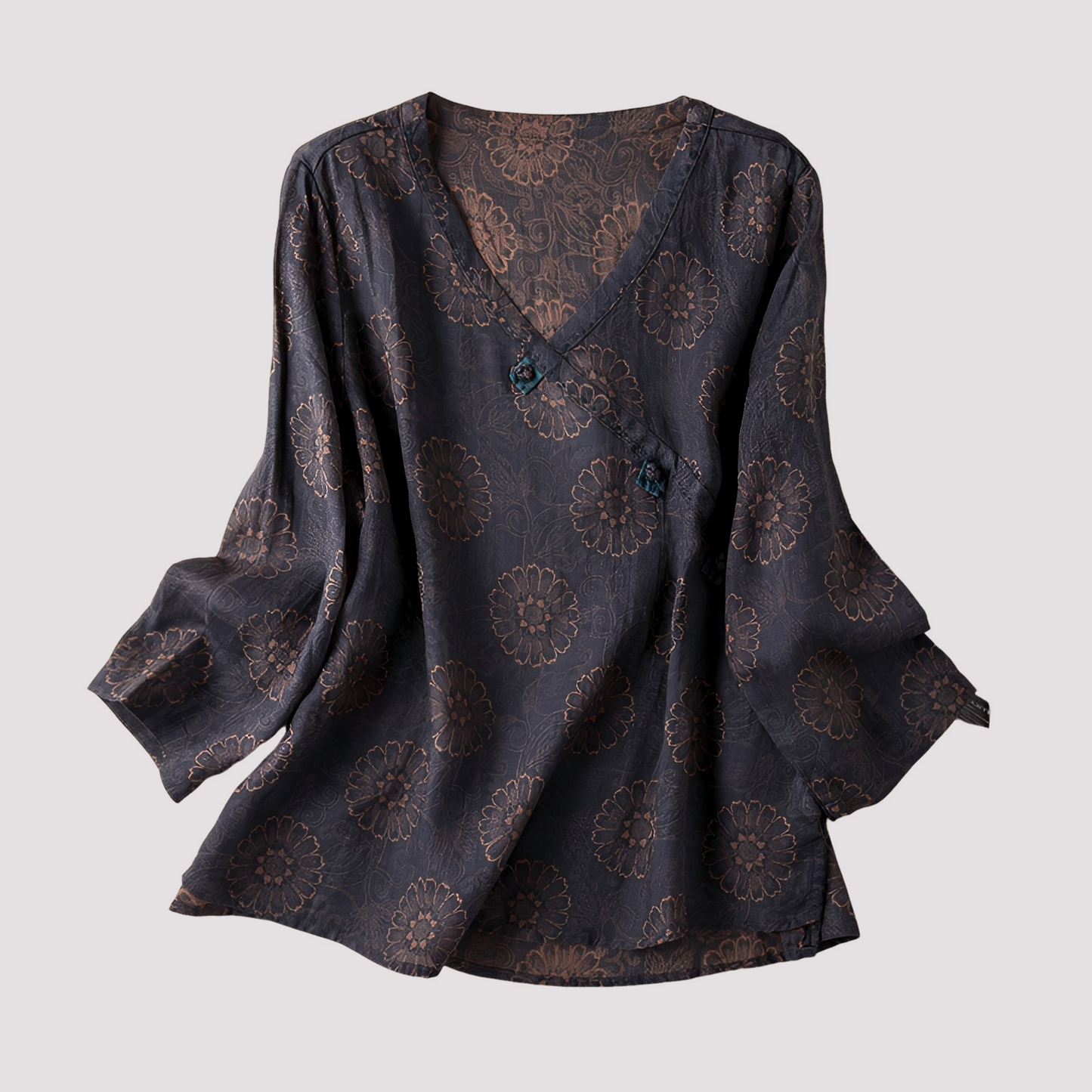 Monica - Stilvolle Damenbluse mit Blumendruck