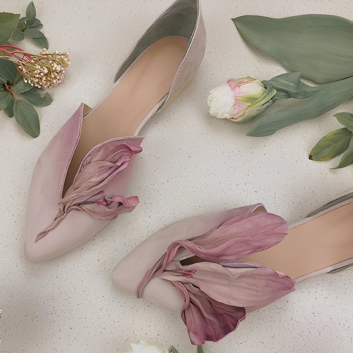 Jennifer - Elegante flache Damenschuhe mit Blumenmuster