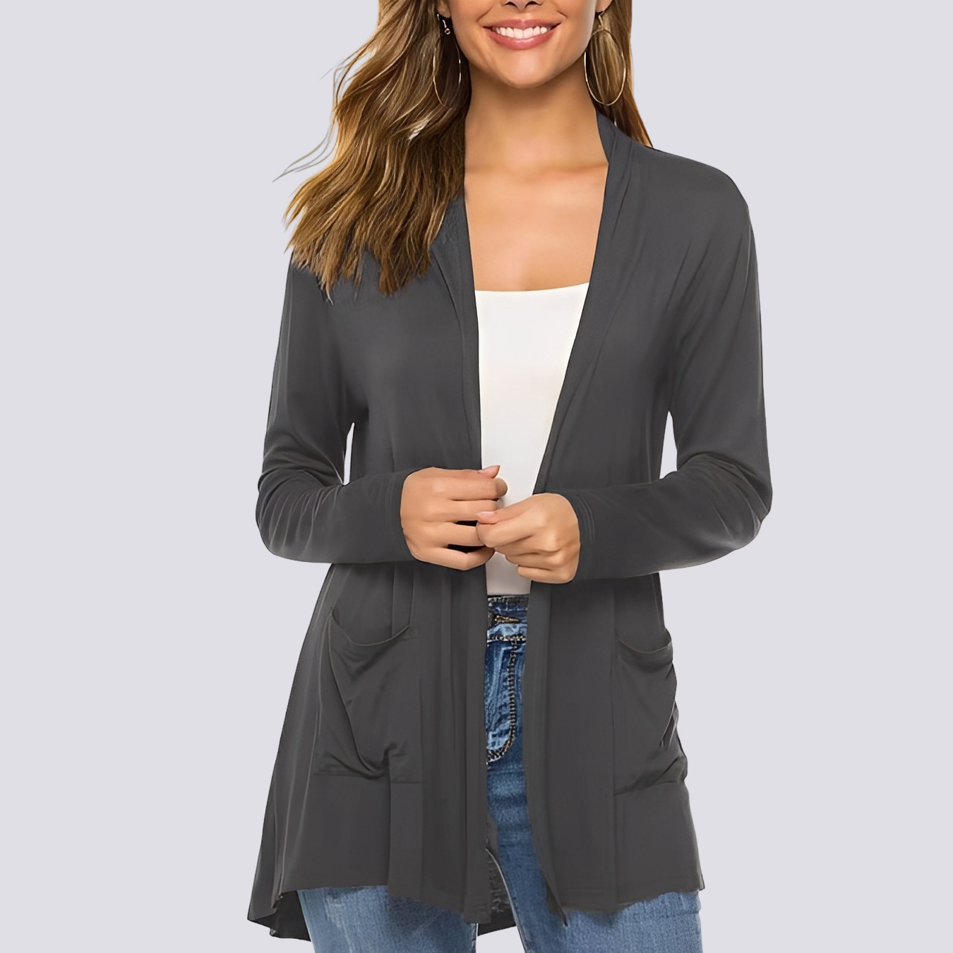 Bertha - Bequeme Jacke mit langen Ärmeln