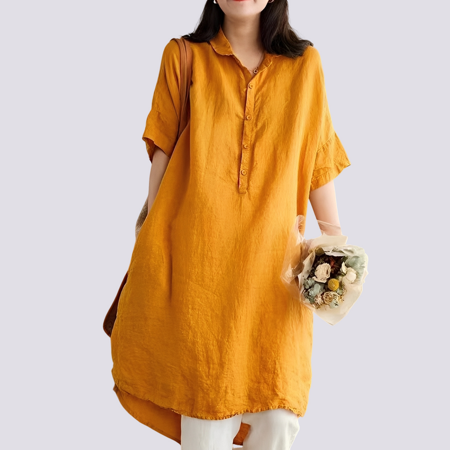 Deborah - Bequem geschnittenes Damenhemdkleid