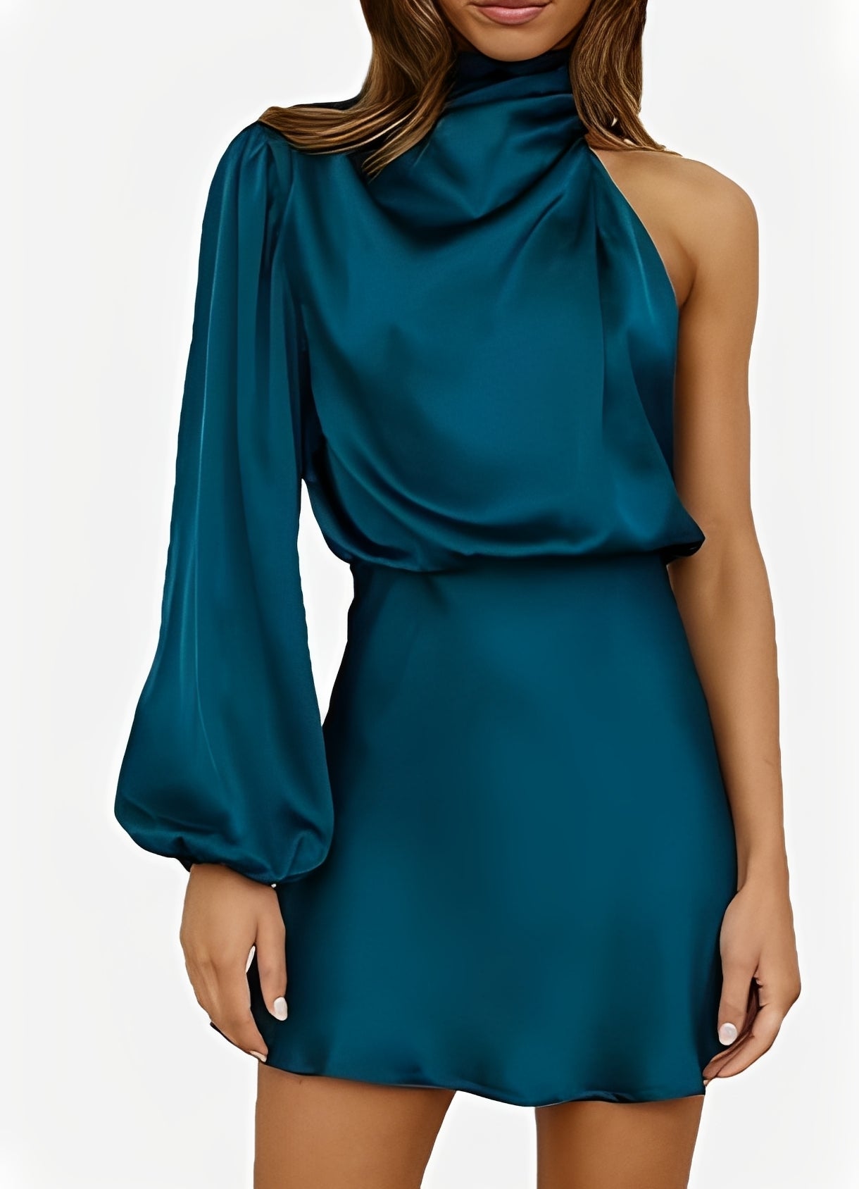 Sammy - Schickes One-Shoulder-Kleid mit langen Ärmeln