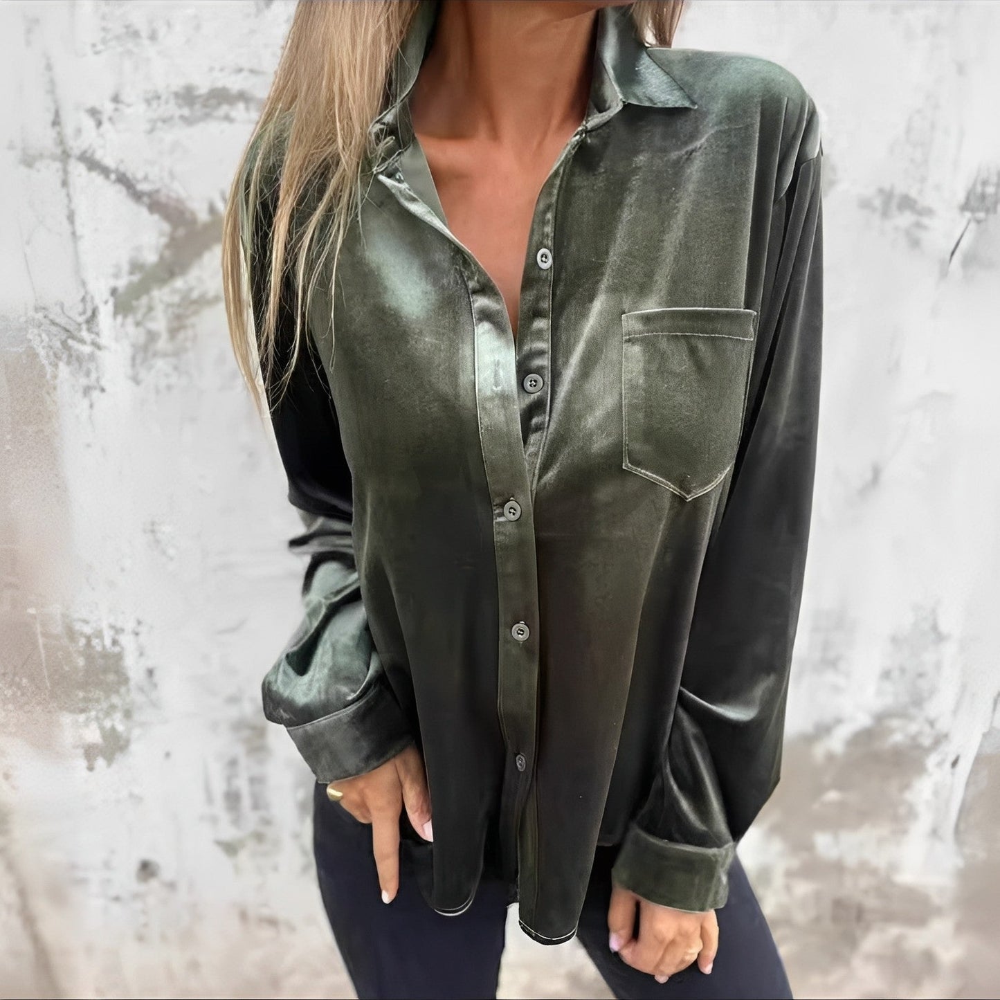 Jessie - Langärmelige Bluse mit Knopfverschluss