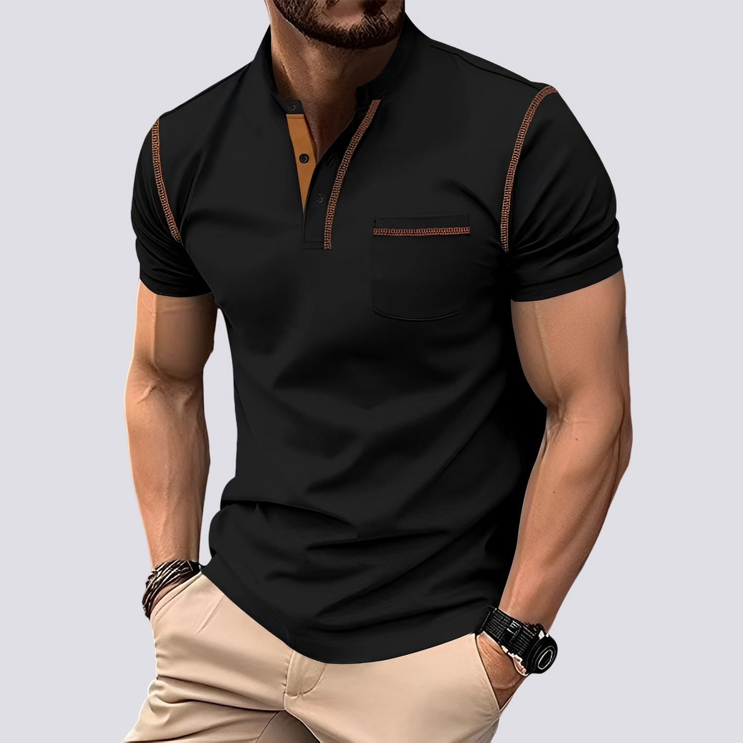 Stefan - Elegantes, atmungsaktives Poloshirt für Männer